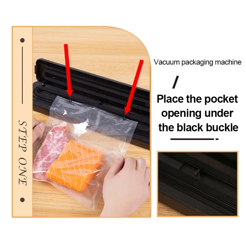 Kitchen Gadgets Home Sealing Machine Food Vacuum Sealer Small Portable Plastic Bags Sealer  Food Vacuum Packaging Machine